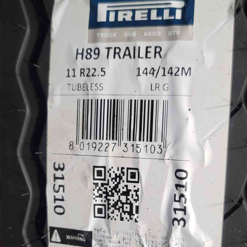 Load image into Gallery viewer, 11R22.5 Pirelli 14PR H89 Trailer144/142M LR H  3151000
