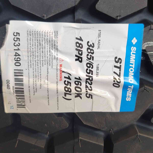 385/65R22.5 Sumitomo ST720 18PR 158 L