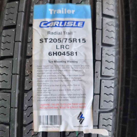 ST205/75R15 Carlisle Radial Trail HD LRC